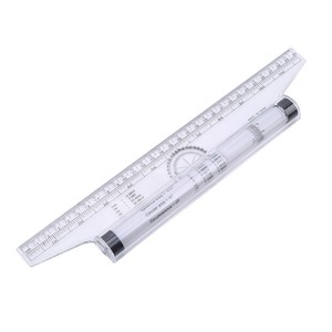 Plastic Metric Squares Angle Parallel Multi-purpose Drawing Rolling Ruler Tool