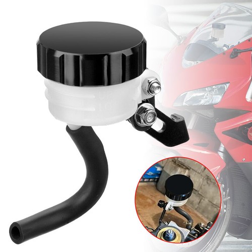 CNC Motorcycle Front Brake Clutch Master Cylinder Fluid Reservoir Tank Oil Cup - Foto 1 di 12