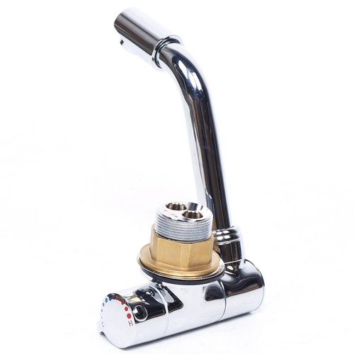 RV Caravan Copper Faucet Foldable Marine Boat Faucet Hot/Cold Water Swivel Tap - 第 2/11 張圖片