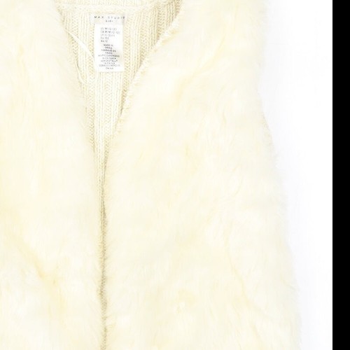 Max Studio Girls Beige V-Neck Polyester Blend Cardigan Size 12 Years - Picture 8 of 12