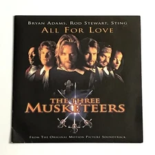 All For Love (From The Three Musketeers Motion Pic) 7" Record - 580 476-7 EX/EX