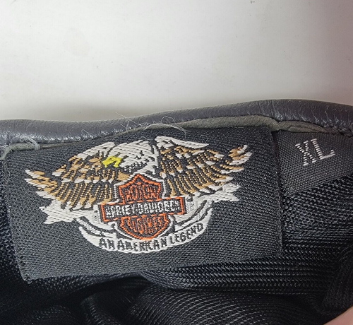 Guantes de motociclista Harley Davidson X-large de cuero negro con estrás para mujer - Imagen 4 de 10