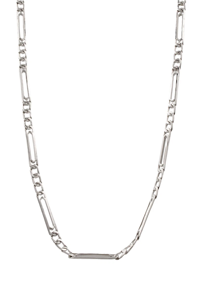 Platinum cheap figaro necklace