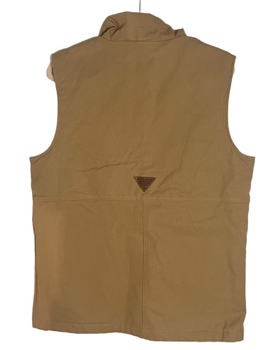 Columbia PHG Roughtail Work Vest Men Sahara Hunting Canvas Fleece Lined Small - Picture 5 of 10