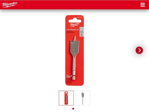 Milwaukee 48-27-0011 7/8 pollici x 4,5 pollici Punta piatta alesatura 1/4"" gambo esadecimale Q DUE! - Foto 6 di 7