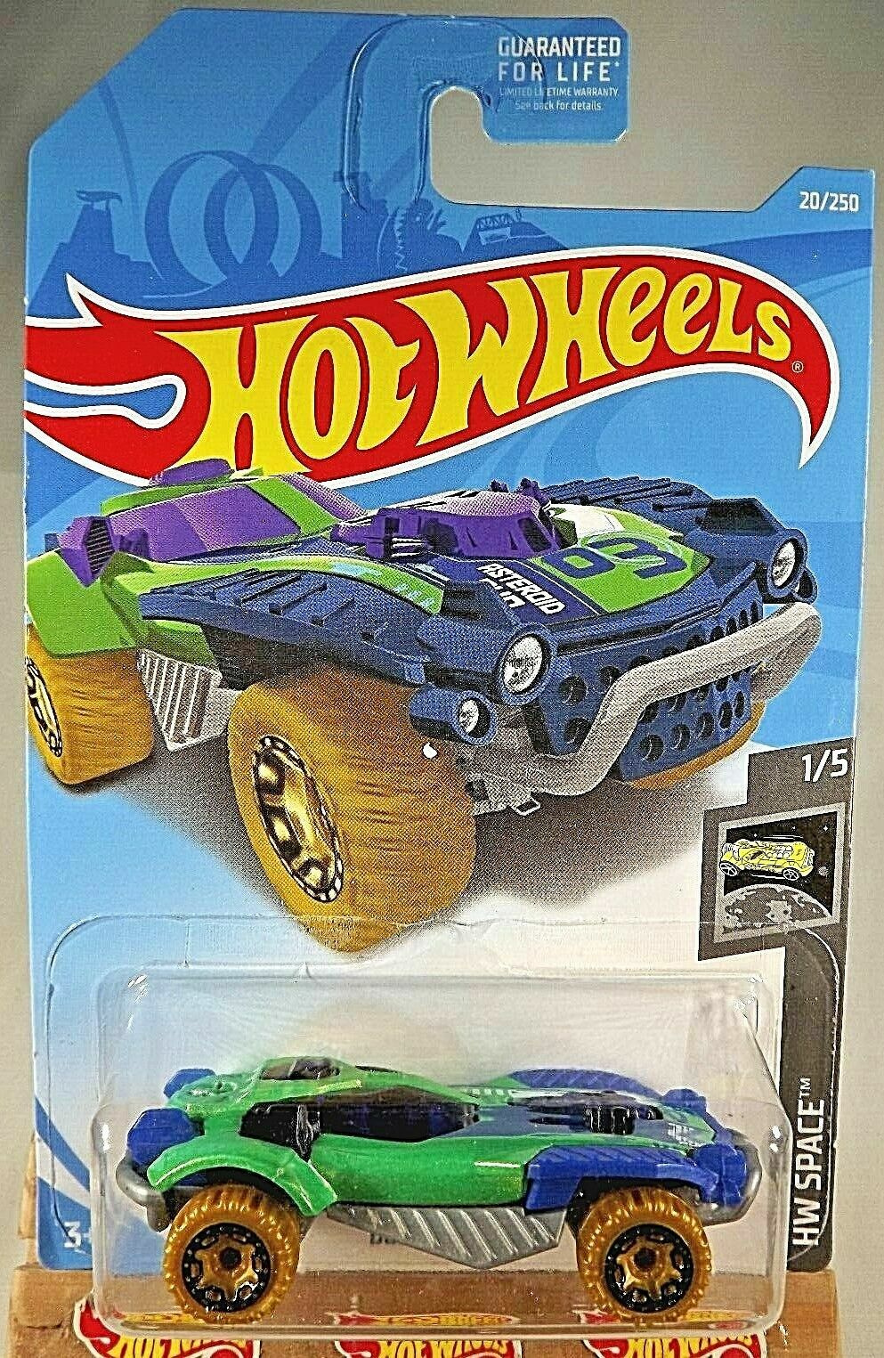 2019 Hot Wheels #20 HW Space 1/5 DUNE-A-SOAR Green-Blue Variation w/Gold Wheels