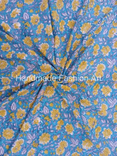 Indian Hand-block Fabric Scraps Pack for Crumb/Scraps Quilting 100% Cotton 1 Mtr - Picture 56 of 82