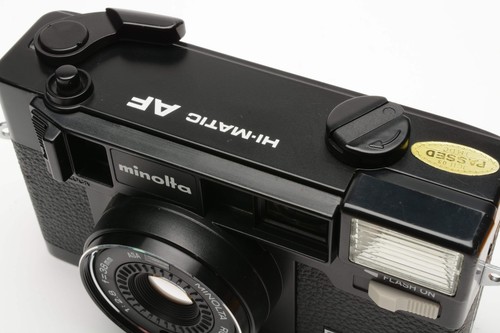 Minolta Hi-Matic AF 35mm Point&Shoot Rangefinder camera w/Case, nice! - Picture 6 of 13