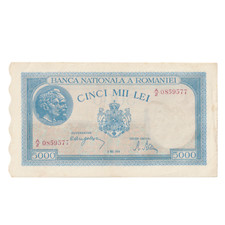 Romania  , 5000 Lei , 02 May 1944 , VF