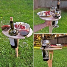 1 Set Outdoor Wine Table Portable Picnic Wine Glass Racks Collapsible Furniture
