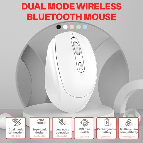 Wireless USB 2.4G Bluetooth 5.2 Mini Slim Optical Silent Mouse PC Mice 1600 DPI - Picture 3 of 25