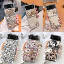 For Samsung Galaxy Z Flip 7 6 5 4 3 Luxury Bling Sparkle Rhinestone Diamond Case
