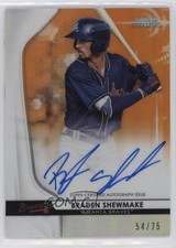 2020 Bowman Sterling Prospect Orange Refractor 54/75 Braden Shewmake Auto 0s3