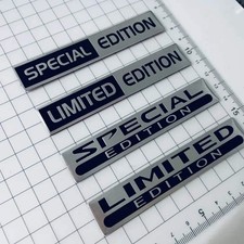 3D Aluminium Metal Silver Black Logo LIMITED EDITION Emblem Car Fender Badge Tru