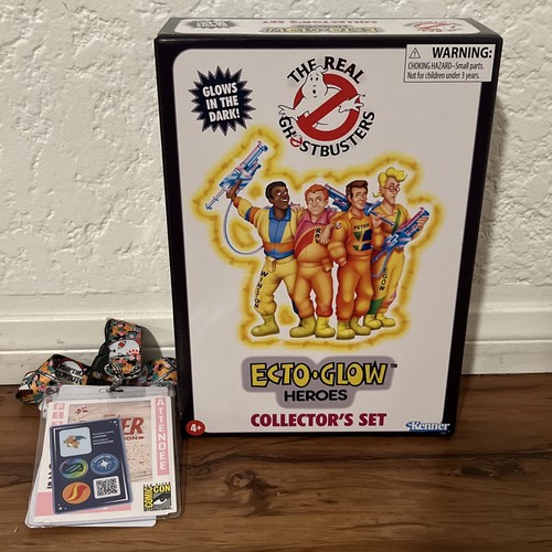 SDCC 2025! Hasbro The Real Ghostbusters ECTO-GLOW Heroes 4er Pack Set GITD