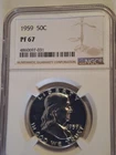 1959 Franklin Half Dollar 50C NGC PF 67 Proof Silver Philadelphia KM#195