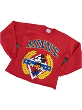 VINTAGE | DISNEY Myszka Minnie Bluza Okrągły dekolt lata 80. 90. Hanes Heavyweight rozmiar M