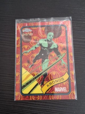 2025 Topps Chrome Marvel Kronos Iron Man Lazer Refractor /100