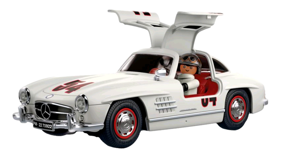 Mercedes 300 SL W198 miniature 1:18 de collection grise avec portes papillon