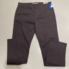 NEW Perry Ellis Portfolio Travel Luxe Chino Pants Mens Modern Fit 34x32 Gray