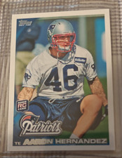 2010 Topps Aaron Hernandez New England Patriots Rookie Card #96 NFL Football. rookie card picture