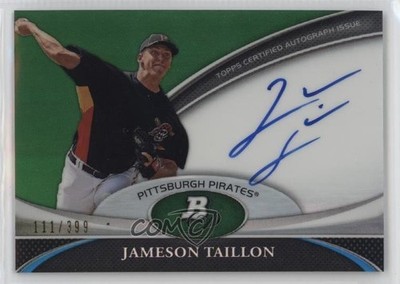 2011 Bowman Platinum Prospect Green Refractor 111/399 Jameson Taillon Auto 1l3q
