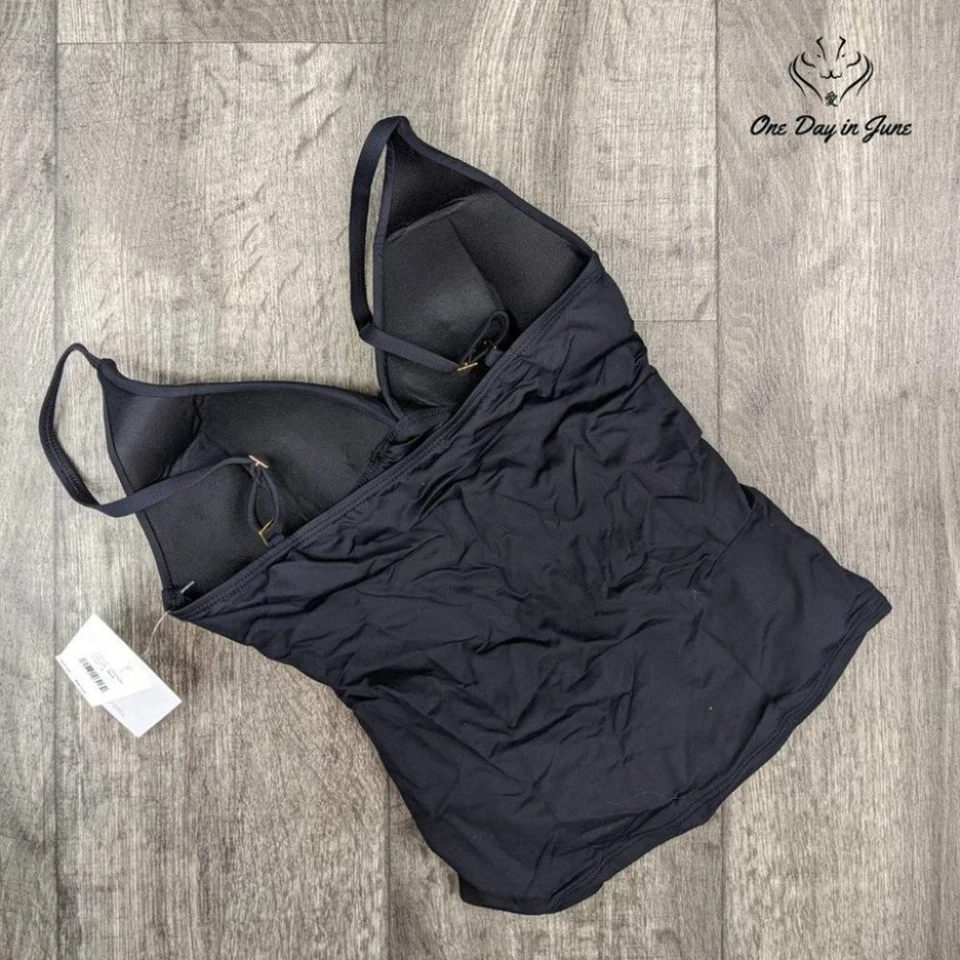 La Blanca Island Goddess Twist Keyhole Front Tankini Top Swimsuit Size 4 - Image 4 of 4