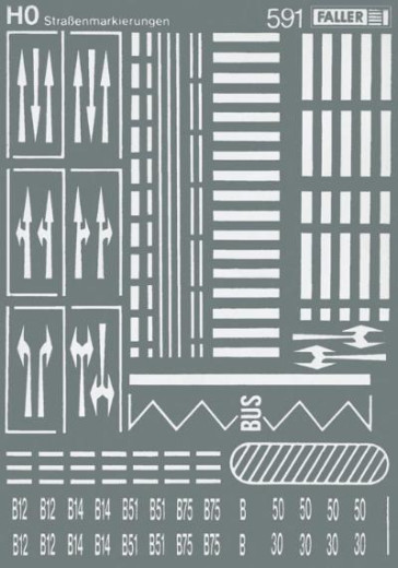Faller 180536 Roadway, Road Markings / Street / Car Park OO/HO Gauge