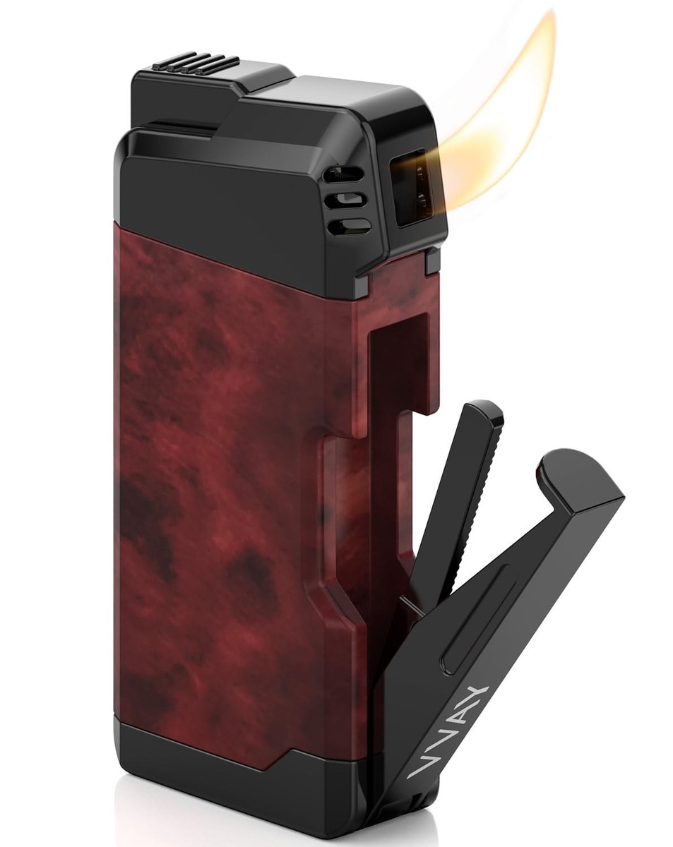 Pipe Lighter - Pipe Lighter for Smoking Tobacco, Soft Flame Butane Lighter 