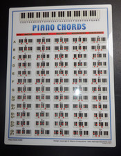 Laminated Piano Chord Mini Chart by Walrus Prod. - 8 1/2" x 11"