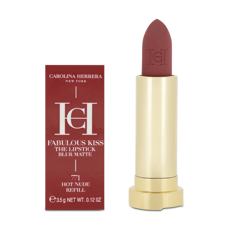 Carolina Herrera Red Lipstick Fabulous Kiss The Lipstick Blur Matte 771 Hot Nude