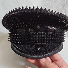 Women Captain Hat Military Cap Shinny Rhinestone Cap Festival Party Hat cosplay