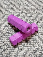 Old School Hard Luck BMX Pegs Solid 26t 3/8's Axle GT/Dyno Plum