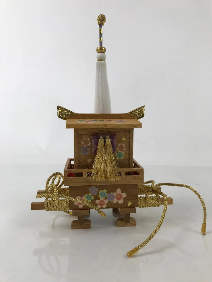 Cesta japonesa O-kago arena de colección muñeca Hina accesorio madera Sakura ID612 Foto 2 de 4