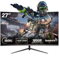 LXZ Curved Gaming Monitor 27" 180Hz 1080P 1800R FreeSync Eye-Care Black