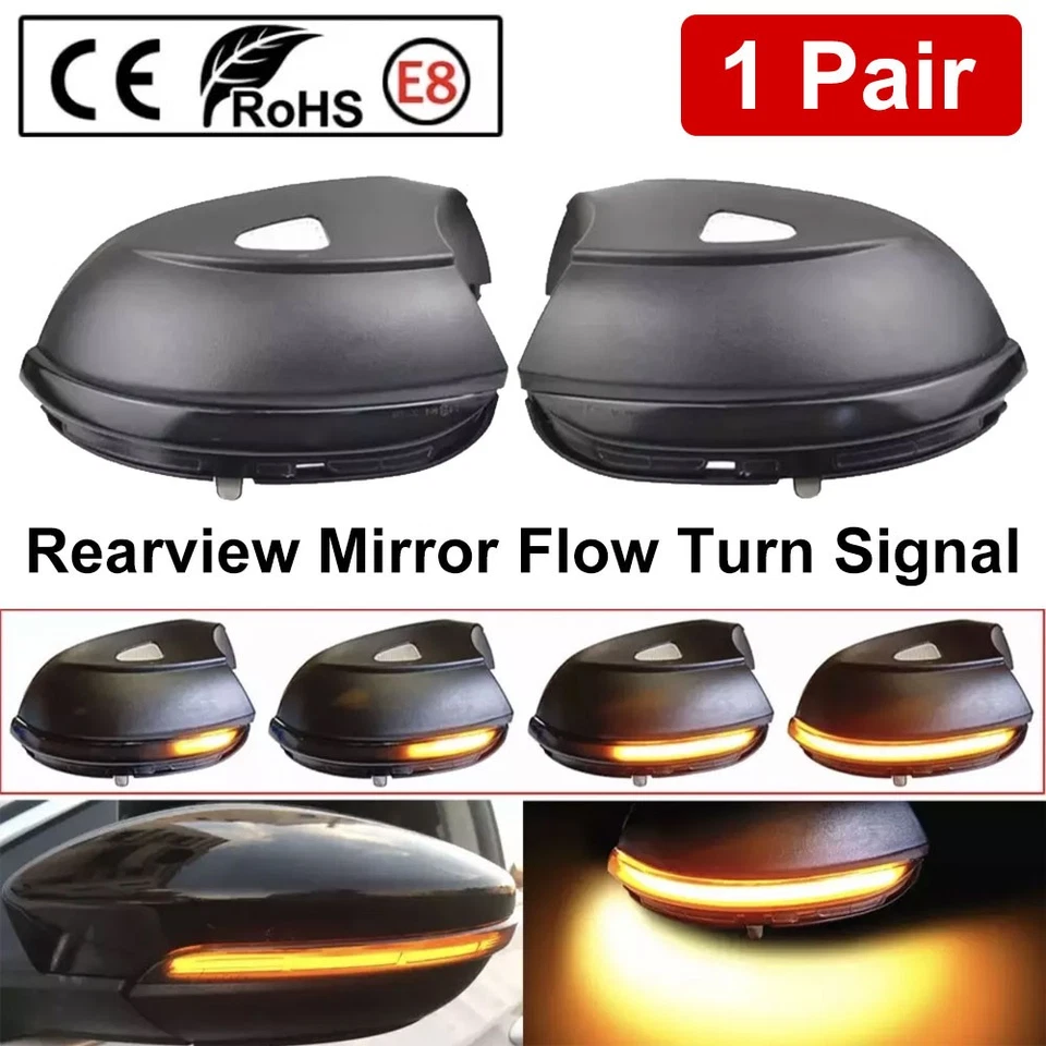 2x Schwarz LED Spiegelblinker Aussenspiegel für VW Passat CC B7 EOS Jetta MK6 - Bild 2 von 4