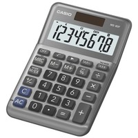 Casio Tischrechner MS-80F 8-Stellig Steuerberechnung Solar/Batterie Aluminium