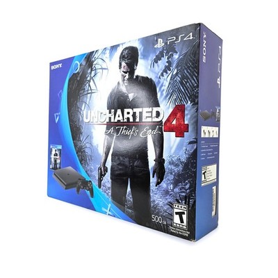 Sony Playstation 4 SLIM  - bundled with UNCHARTED 4 game 500GB - NEW SEALED BOX
