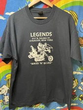 Vintage 1990s Legends Syracuse Ny Bikes N Blues Shop Shirt Bar Syracuse New York