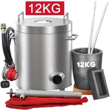 12KG Propane Melting Furnace Foundry Kit 1482 C/2700 F Casting Refining Smelting