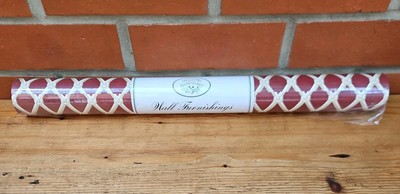 Vintage 80er LAURA ASHLEY rot/burgund Spalier Design Tapete, versiegelt 