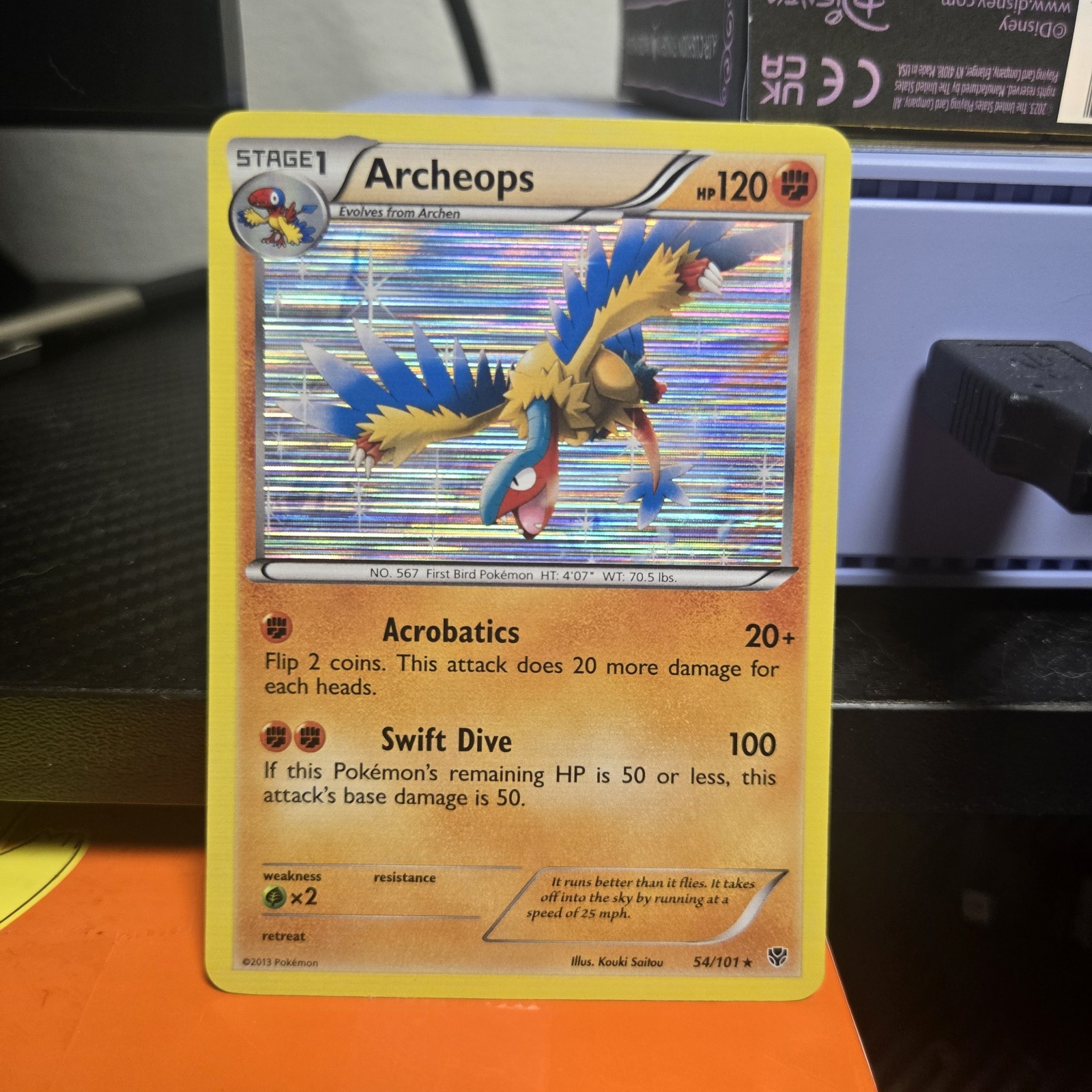 Archeops 54/101 Holo Rare BW Plasma Blast Pokemon TCG
