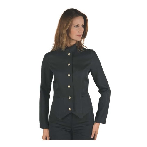 Kellnerin Jacke Wohnzimmer Spencer Verona schwarz mit goldenen Knöpfen - ISACCO - Restaurant - Bild 1 von 3