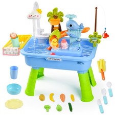 2026 Upgraded Toddler Sand Water Table Toy with Electric Water Pump, Kids...