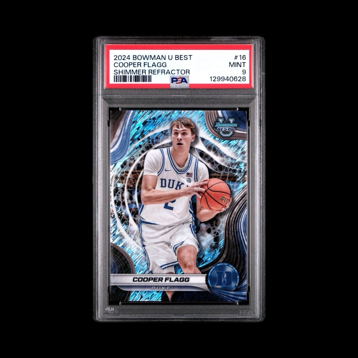 2024 Bowman U Best Cooper Flagg Shimmer Refractor #16 PSA 9