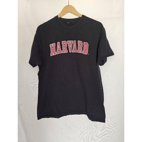 Harvard Shirt University Retro Vintage Black Short Sleeve Crew Neck Tee est. m - Picture 7 of 7