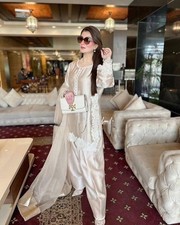 Designer Silk Top Palazzo Suit with Pearl Moti Handwork sharara plazzo wedding