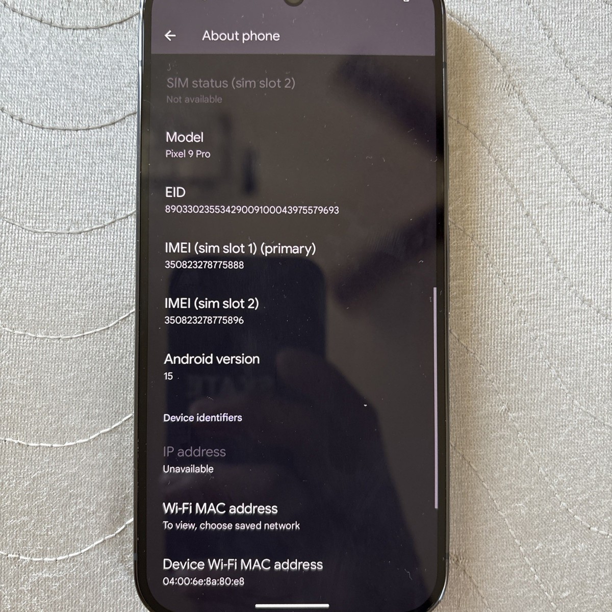 Google Pixel 9 Pro (128GB, Obsidian) Very Good Conditions