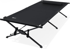 42" Extra Wide Camping Cots for Adults, 600 Lbs Heavy Duty Large with Pillow, P