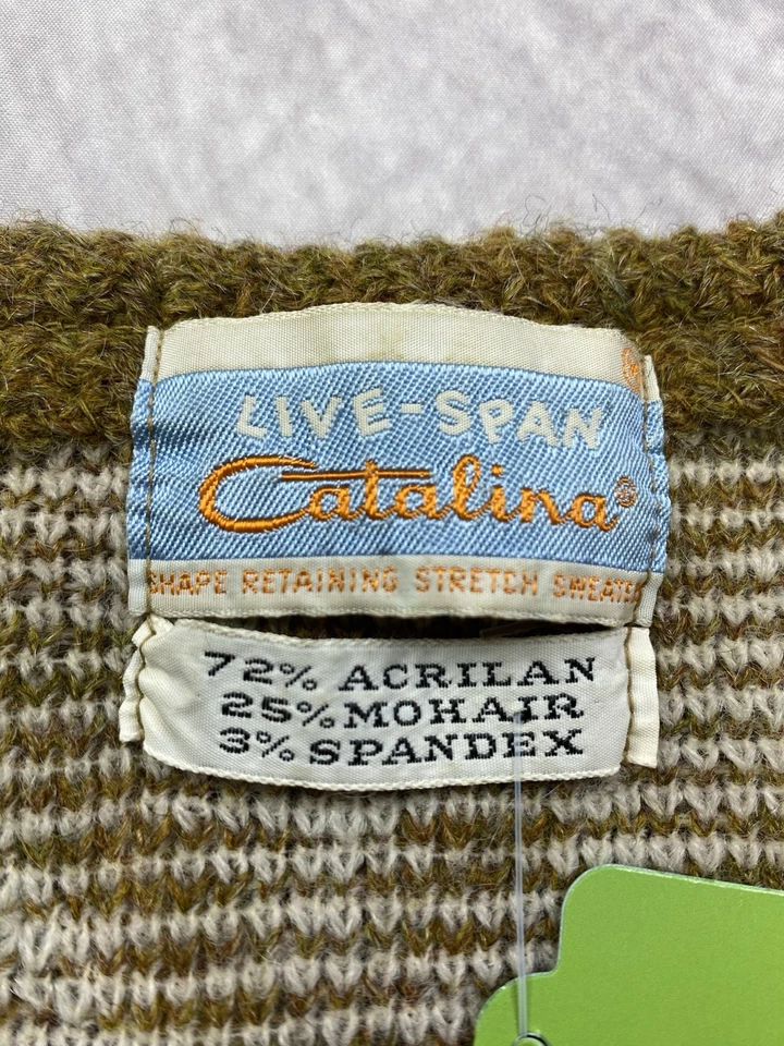 Cárdigan Suéter Vintage Live Span Catalina Lana Mohair Años 60 Grunge Cobain Talla M Foto 3 de 4